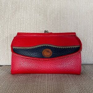 Vintage Dooney and Bourke Checkbook Organizer Wallet and Coin Purse